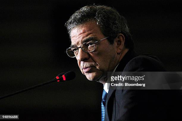 Cesar Alierta Izuel, chairman and chief executive of Telefonica S.A addresses the Unice conference in Brussels, Belgium, Thursday, October 20, 2005.