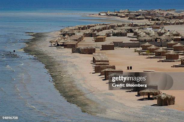 Village beach resort near Nuweiba north of Sharm el Sheik, Egypt on Saturday, July 30, 2005. A week earlier, on July 23 a series of bomb attacks hit...