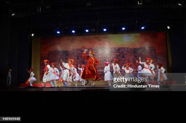 Students of Arya Gurukul enact a play on Shivaji Maharaj in their annual day function, in Kalyan, on April 19, 2018 in Mumbai, India. Shivaji Bhonsle...