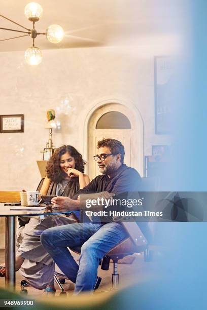 Bollywood directors Gauri Shinde and R Balki pose during an exclusive interview with HT Brunch-Hindustan Times, on February 12, 2018 in Mumbai, India.