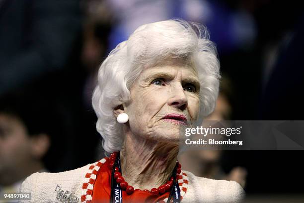 Roberta McCain, mother of Senator John McCain of Arizona, Republican presidential candidate, attends day one of the Republican National Convention at...
