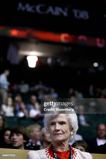 Roberta McCain, mother of Senator John McCain of Arizona, Republican presidential candidate, attends day one of the Republican National Convention at...