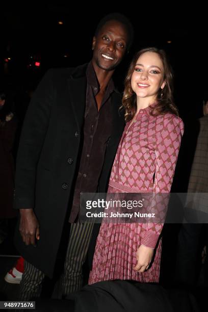 Edi Gathegi and Haley Ramm attend the "Pimp" Private Screening at Regal Battery Park Cinemas on April 19, 2018 in New York City.