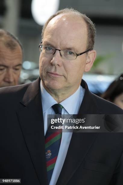 Prince Albert II of Monaco opens the Top Marques Monaco at the Grimaldi Forum on April 19, 2018 in Monte-Carlo, Monaco.The Top Marques Monaco...