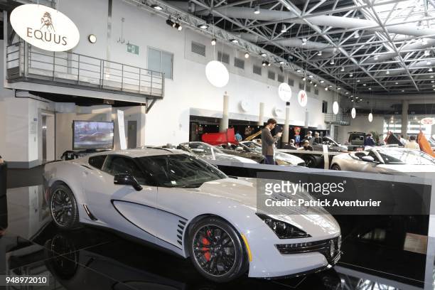 Supercar Throwback of Equus is displayed during the opening day of the Top Marques Monaco at the Grimaldi Forum on April 19, 2018 in Monte-Carlo,...