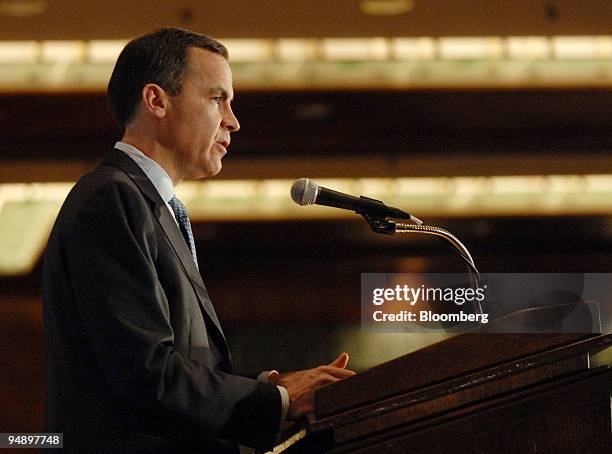 Mark Carney, governor of the Bank of Canada, speaks to the British Columbia Chamber of Commerce in Vancouver, Canada, on Monday, Feb. 18, 2008....