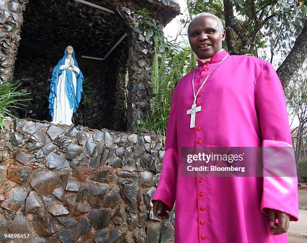 Roman Catholic Bishop Cornelius Korir poses at the Sacred Heart Cathedral church compound in Eldoret, Kenya, on Saturday, Feb. 16, 2008. As many as...