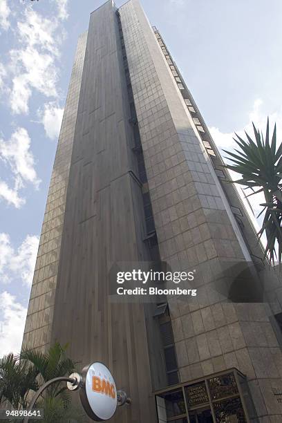 Banco de Minas Gerais headquarters are pictured on August 29, 2005 in Belo Horizonte in the state of Minas Gerais in Brazil. Brazil's central bank...