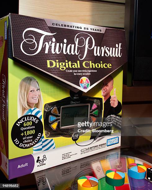 Hasbro Inc.'s Trivial Pursuit game is displayed during the Hasbro New York Toy Fair 2008 in New York, U.S., on Friday, Feb. 15, 2008. The U.S. Toy...