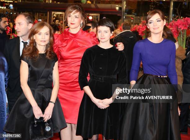 Martina Gedeck,Isabelle Huppert,Pauline Etienne,Louise Bourgoin for the movie "La Religieuse/The Nun" during the 63rd Berlinale International Film...