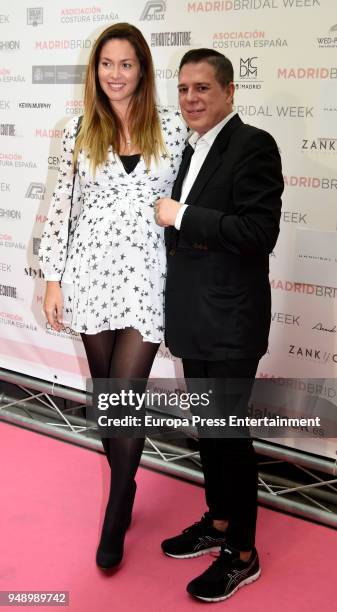 Priscila de Gustin attends Hannibal Laguna fashion show at Madrid Bridal Week 2018 on April 18, 2018 in Madrid, Spain.