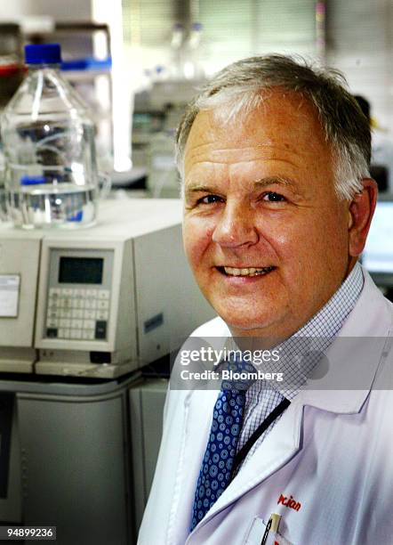 Brian Tempest, managing director and CEO of Ranbaxy Laboratories Ltd., poses in a research lab in Gurgaon, India on Thursday August 12, 2004.
