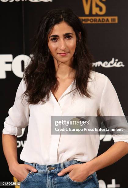 Alba Flores attends the 'Vis A Vis' photocall at VP Plaza de Espana Hotel on April 19, 2018 in Madrid, Spain.