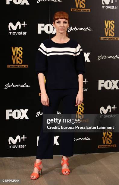 Najwa Nimri attends the 'Vis A Vis' photocall at VP Plaza de Espana Hotel on April 19, 2018 in Madrid, Spain.