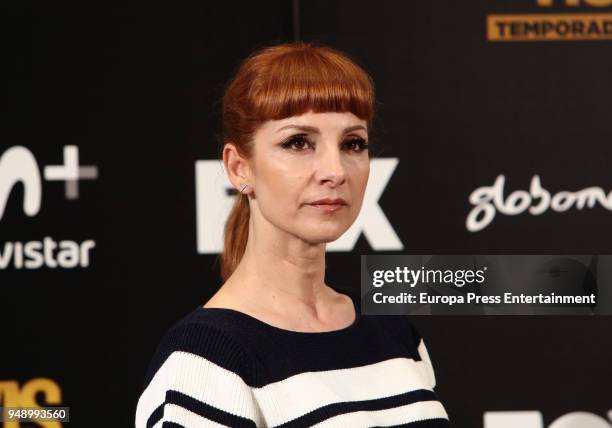 Najwa Nimri attends the 'Vis A Vis' photocall at VP Plaza de Espana Hotel on April 19, 2018 in Madrid, Spain.