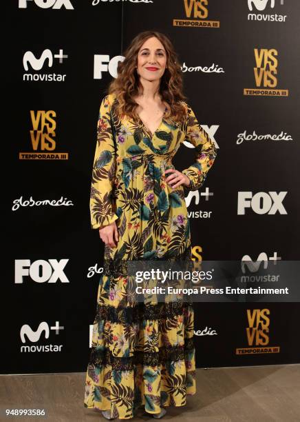 Marta Aledo attends the 'Vis A Vis' photocall at VP Plaza de Espana Hotel on April 19, 2018 in Madrid, Spain.