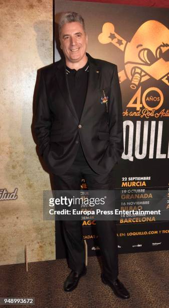 Loquillo presents his tour '40 anos de Rock and Roll Actitud' on April 19, 2018 in Madrid, Spain.