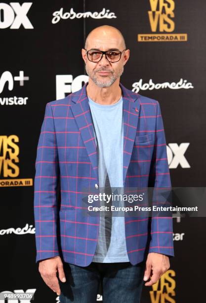 Ramiro Blas attends the 'Vis A Vis' photocall at VP Plaza de Espana Hotel on April 19, 2018 in Madrid, Spain.