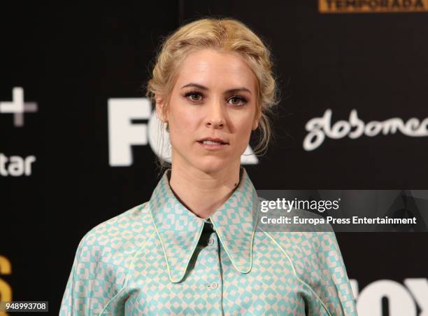 Maggie Civantos attends the 'Vis A Vis' photocall at VP Plaza de Espana Hotel on April 19, 2018 in Madrid, Spain.
