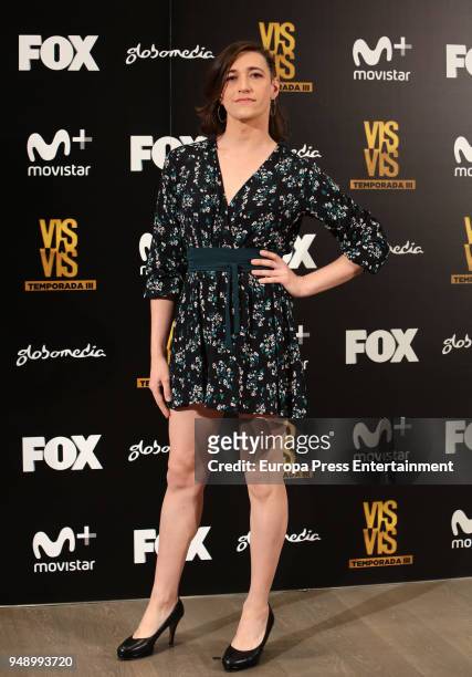 Abril Zamora attends the 'Vis A Vis' photocall at VP Plaza de Espana Hotel on April 19, 2018 in Madrid, Spain.