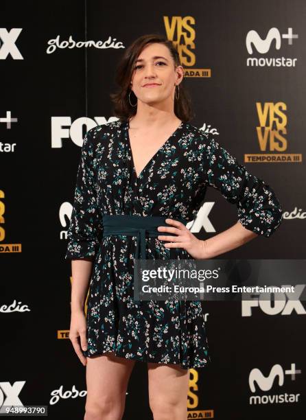 Abril Zamora attends the 'Vis A Vis' photocall at VP Plaza de Espana Hotel on April 19, 2018 in Madrid, Spain.