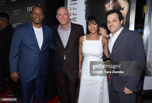 Director Deon Taylor, Lionsgate Motion Picture Group Co-Chairman Joe Drake, Producer Roxanne Avent and Lionsgate Motion Picture Group Present of...
