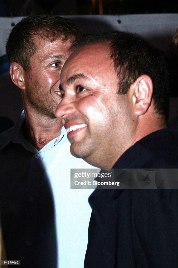 Russian billionaire Roman Abramovich, left, and Eugene Shvid