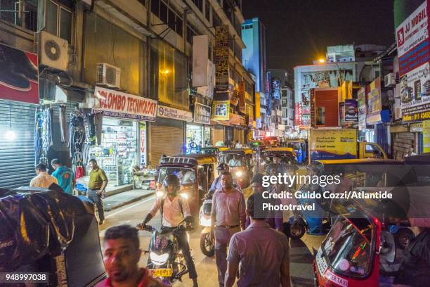 night view of pettah bazar - tourism in the cultural capital of sri lanka stock pictures, royalty-free photos & images