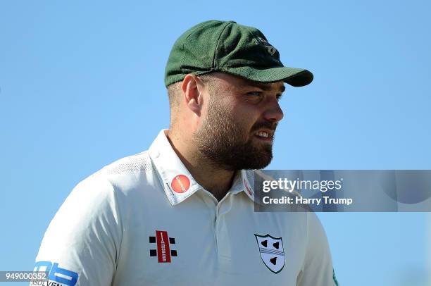 Joe Leach, Captain of Worcestershire during Day One of the Specsavers County Championship Division One match between Somerset and Worcestershire at...