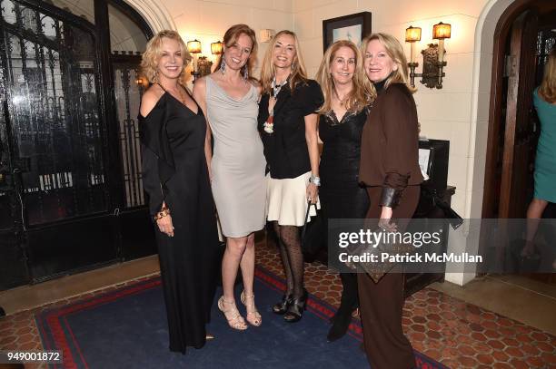 Kim Charlton, Martha McGuennis, Bonnie Pfeifer Evans, Tara Little and Mary Judelson attend the Empower Africa 2018 Gala at Explorers Club on April...