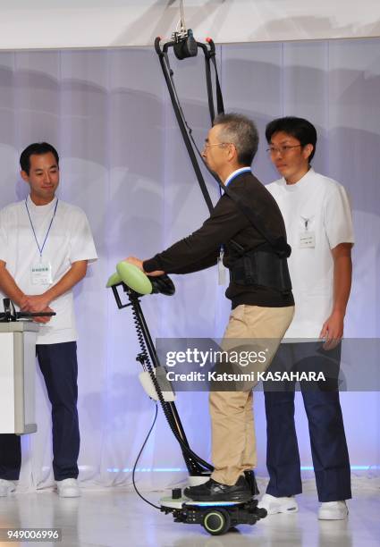 Toyota Motor Corporation held an event of new robots developed to provide support in nursing and healthcare in Tokyo, Japan on November 1, 2011. A...