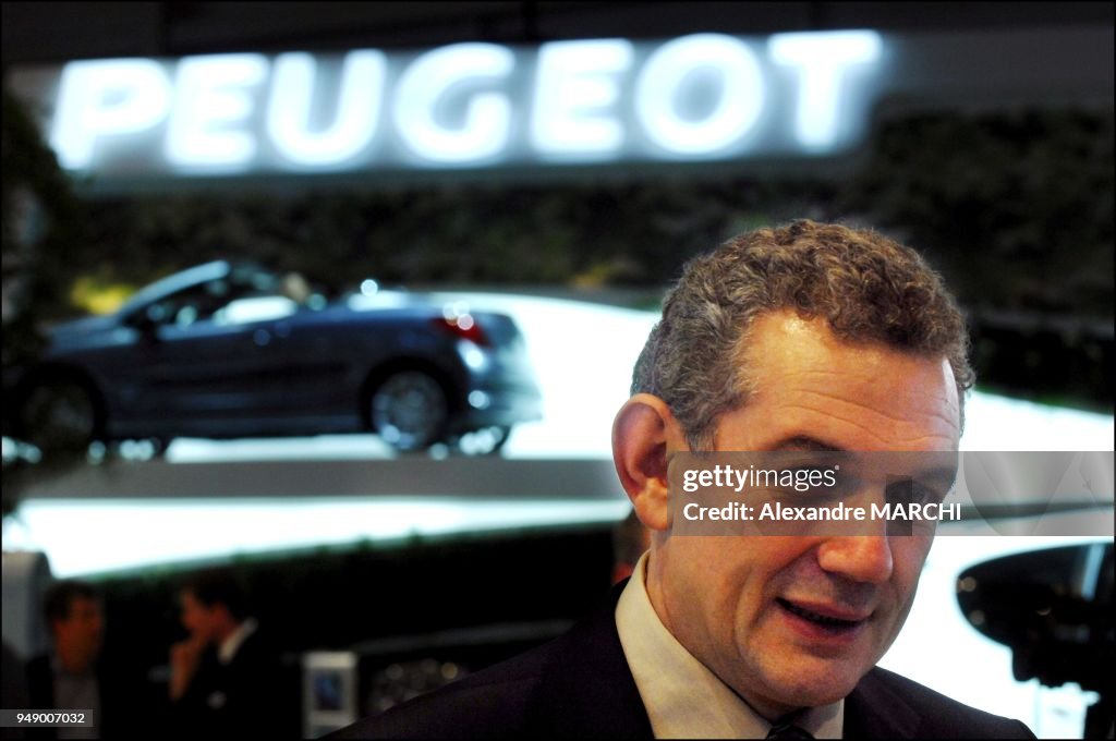 Peugeot-Citroen Ceo Christian Streiff at the 77th annual Geneva International Motor Show
