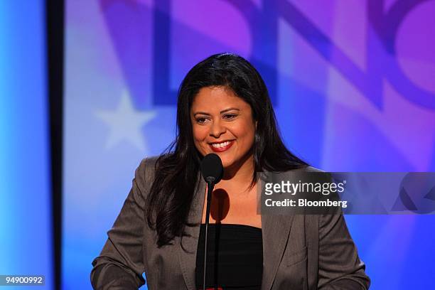 Maya Soetoro-Ng, half sister of Barack Obama, speaks during day one of the 2008 Democratic National Convention in Denver, Colorado, U.S., on Monday,...