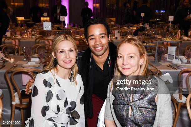 Kelly Rutherford, Gabe Stone Shayer and Jennifer Chaitman attend YAGP Stars of Today Meet The Stars of Tomorrow 2018 Gala on April 19, 2018 in New...