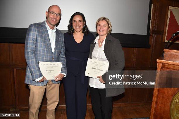 Andrew Parker, Paula Franklin and Krissie Clark attend the Empower Africa 2018 Gala at Explorers Club on April 19, 2018 in New York City.