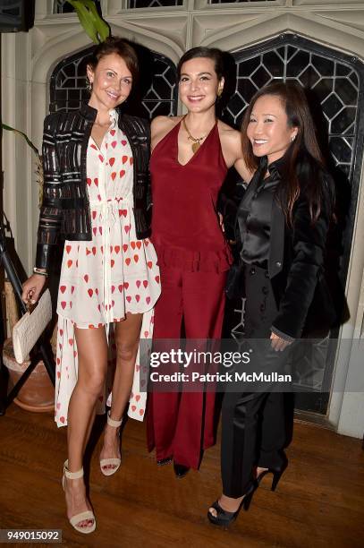 Lara Nicholas, Evalyn Subramaniam and Candice Ku attend the Empower Africa 2018 Gala at Explorers Club on April 19, 2018 in New York City.