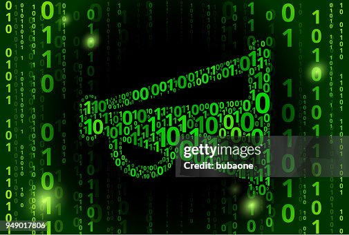 Megaphone Binary Code Vector Pattern Background Megaphone Binary Code Vector Pattern Background