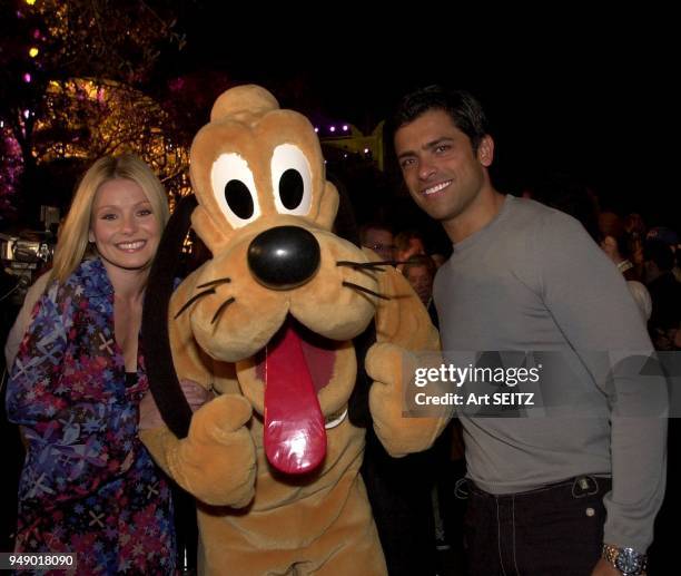 Kelly Ripa and husband Mark Consuelos of "All My Children" joined Pluto for a red-carpet ceremony Wednesday night at Walt Disney World in Lake Buena...