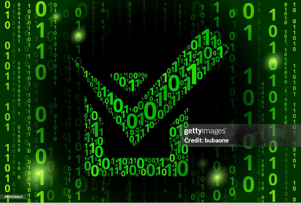 Check Box Binary Code Vector Pattern Background High-Res Vector Graphic ...