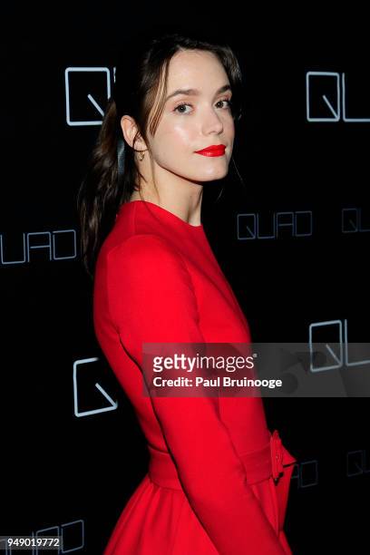 Stacy Martin attends Cohen Media Group and The Cinema Society host the premiere of "Godard Mon Amour" at Quad Cinema on April 19, 2018 in New York...