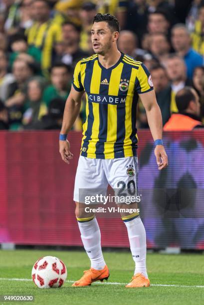 Giuliano Victor de Paula of Fenerbahce SK during the Ziraat Turkish Cup match Fenerbahce AS and Besiktas AS at the Sukru Saracoglu Stadium on April...