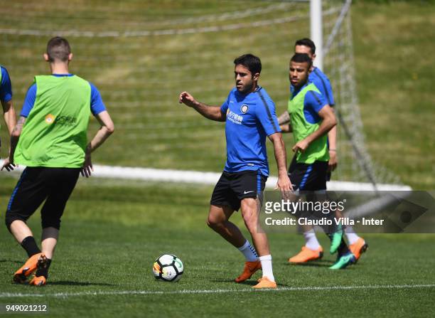 Citadin Martins Eder of FC Internazionale in action during the FC Internazionale training session at the club's training ground Suning Training...