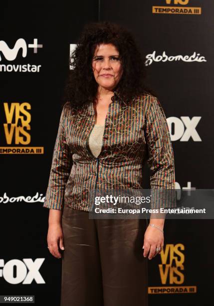 Laura Baena Torres attends the 'Vis A Vis' photocall at VP Plaza de Espana Hotel on April 19, 2018 in Madrid, Spain.
