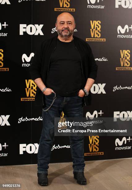 Jesus Castejon attends the 'Vis A Vis' photocall at VP Plaza de Espana Hotel on April 19, 2018 in Madrid, Spain.