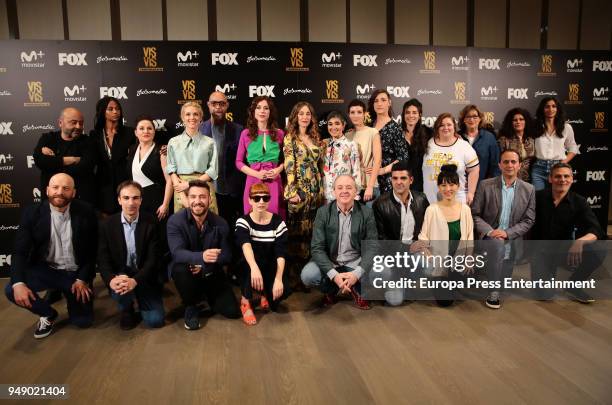 The cast attends the 'Vis A Vis' photocall at VP Plaza de Espana Hotel on April 19, 2018 in Madrid, Spain.