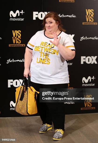 Itziar Castro attends the 'Vis A Vis' photocall at VP Plaza de Espana Hotel on April 19, 2018 in Madrid, Spain.