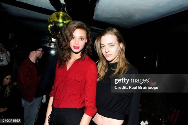Jac Summers and Paula Magyar attend Cohen Media Group and The Cinema Society host the after party for "Godard Mon Amour" at Omar's on April 19, 2018...