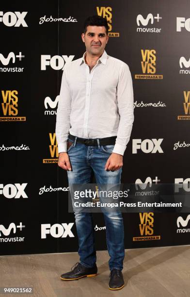 Javier Lara attends the 'Vis A Vis' photocall at VP Plaza de Espana Hotel on April 19, 2018 in Madrid, Spain.
