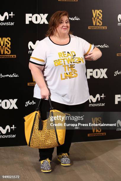 Itziar Castro attends the 'Vis A Vis' photocall at VP Plaza de Espana Hotel on April 19, 2018 in Madrid, Spain.