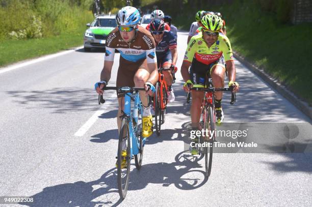 Francois Bidard of France and Team AG2R La Mondiale / Jacopo Mosca of Italy and Team Wilier Triestini - Sella Italia / during the 42nd Tour of the...